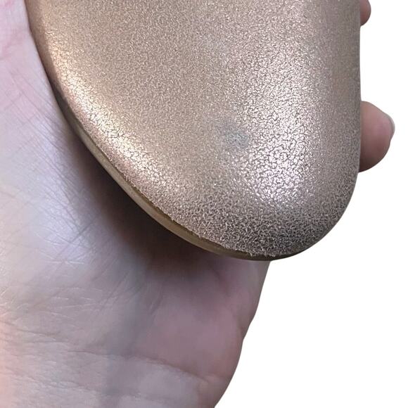 Taryn Rose Cassidy Ankle Boots 5.5B Pink Block Heel Leather Metallic Shiny - Picture 7 of 11